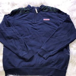 Vineyard Vines Pullover Navy Blackwatch Plaid